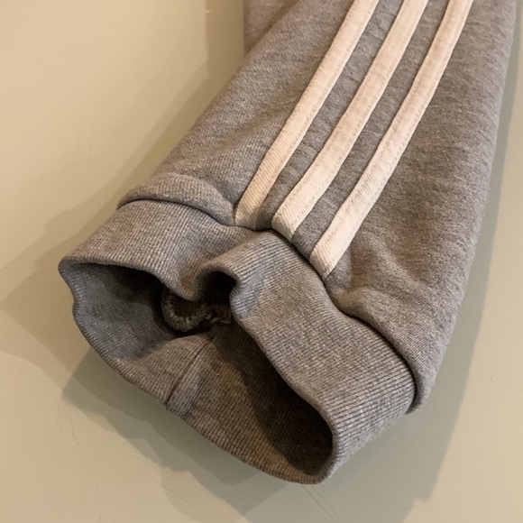Adidas Gray Sweat Pants with White Stripes - Picture 3 of 9